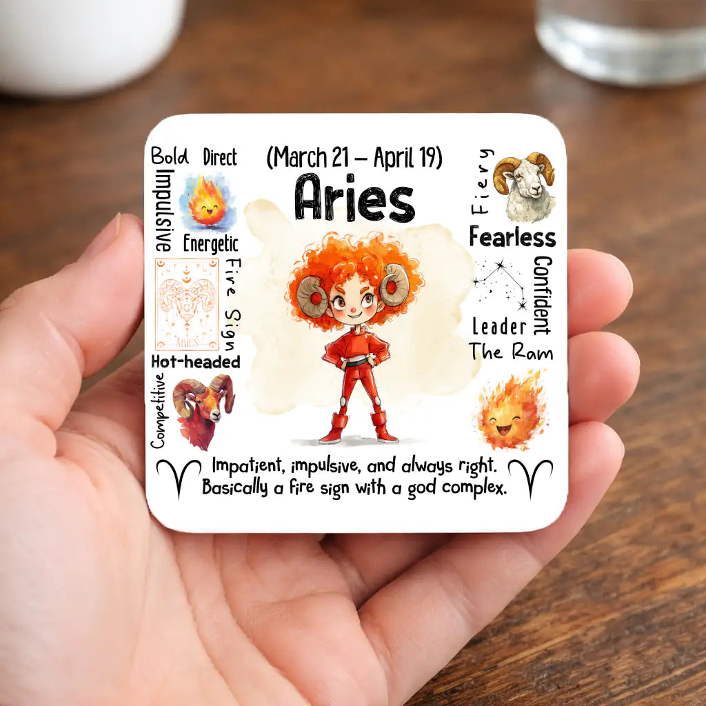 Aries Zodiac Mug | Star Sign Gift | Astrology Coffee Cup (Mar 21 - Apr 19)
