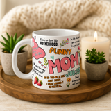 Funny Mom Jokes Mug | Personalised Mother's Day Gift | Humorous Mum Coffee Cup