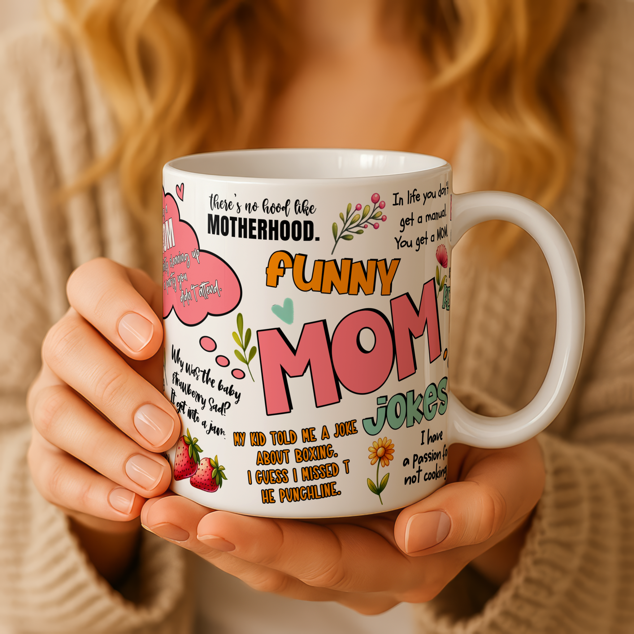 Funny Mom Jokes Mug | Personalised Mother's Day Gift | Humorous Mum Coffee Cup