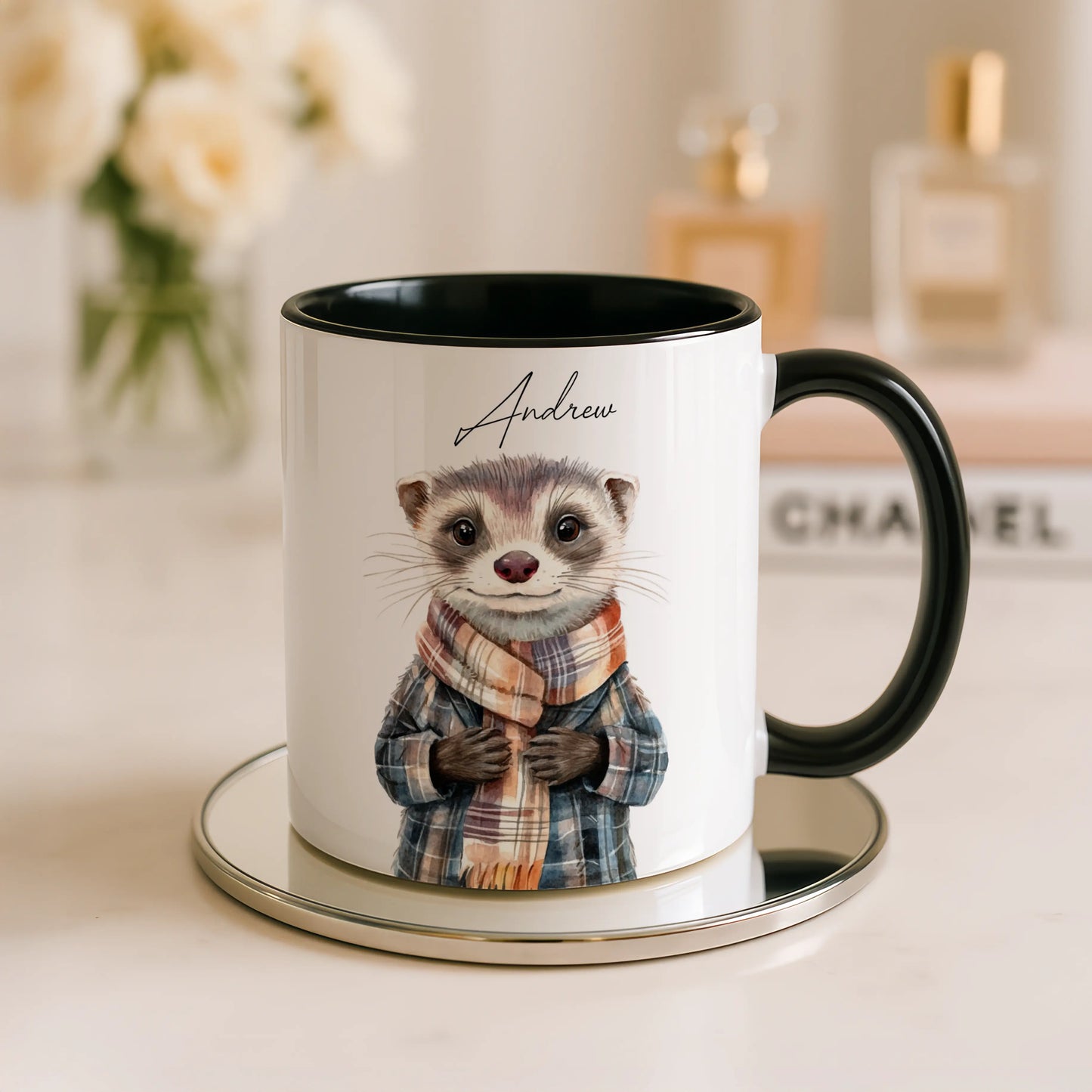 CUSTOM Cute Ferret Mug • Ferret Gifts • Personalised Ferret Gift • Gift for Him Her • Birthday Gift • Tea Coffee Mug