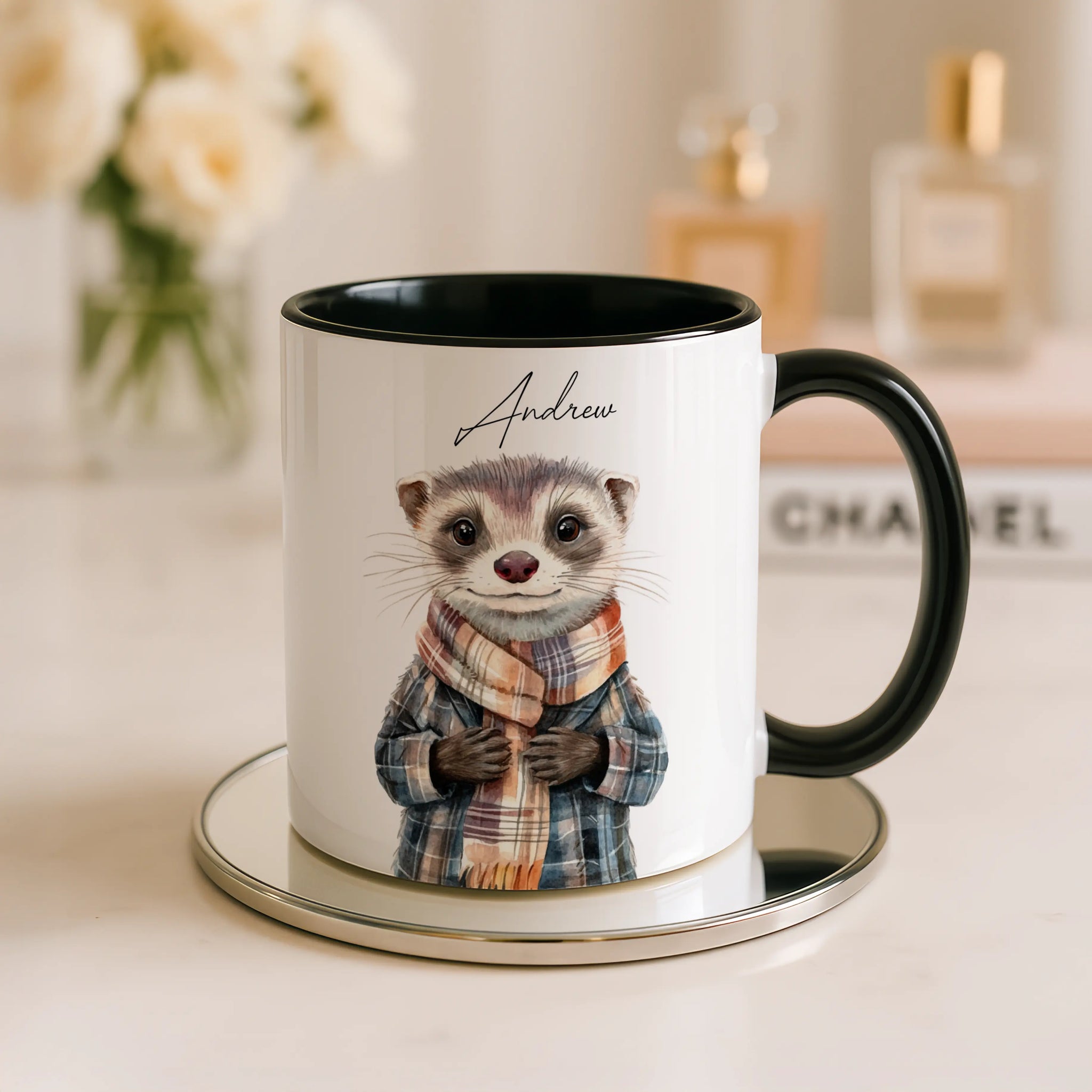 CUSTOM Cute Ferret Mug • Ferret Gifts • Personalised Ferret Gift • Gift for Him Her • Birthday Gift • Tea Coffee Mug