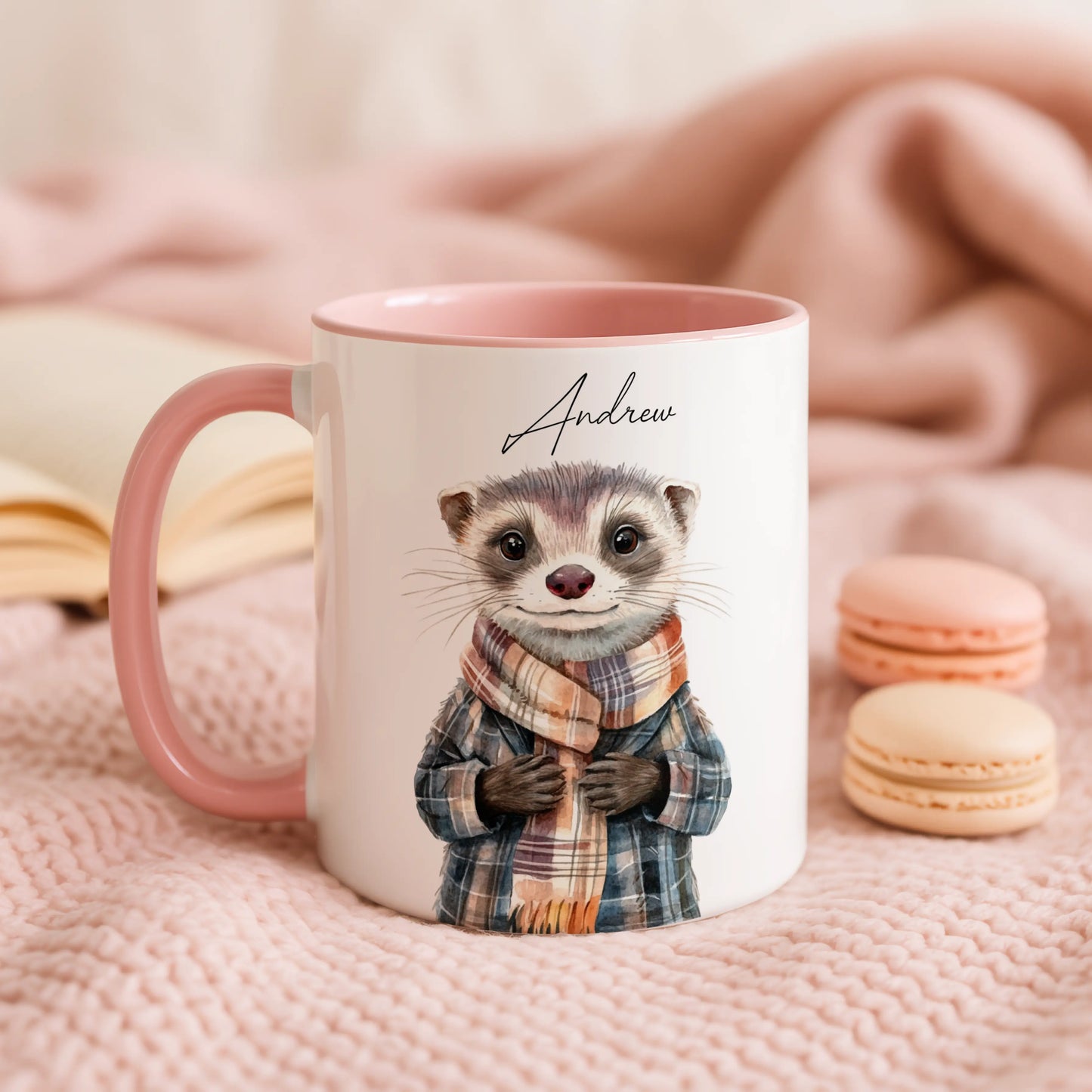 CUSTOM Cute Ferret Mug • Ferret Gifts • Personalised Ferret Gift • Gift for Him Her • Birthday Gift • Tea Coffee Mug