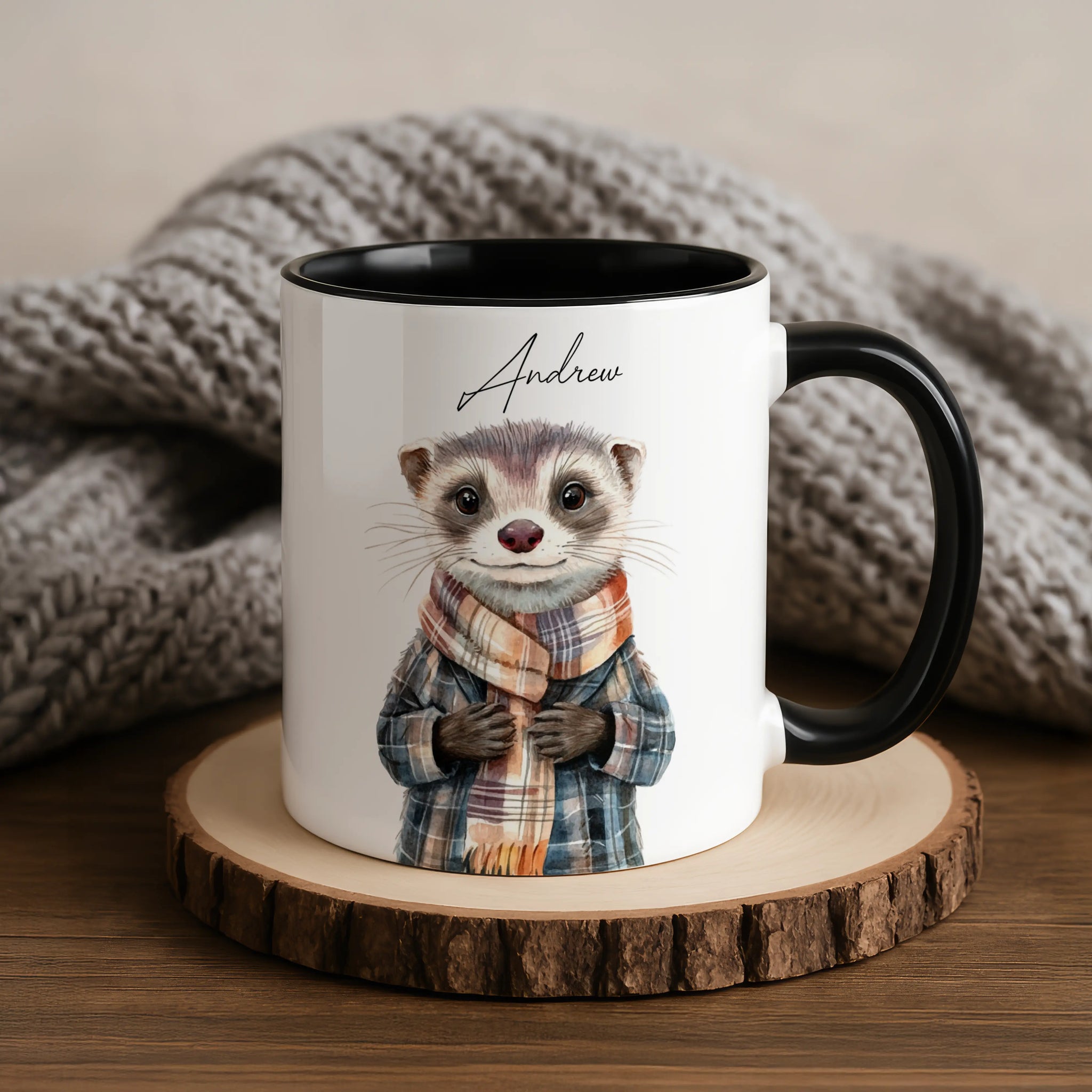 CUSTOM Cute Ferret Mug • Ferret Gifts • Personalised Ferret Gift • Gift for Him Her • Birthday Gift • Tea Coffee Mug