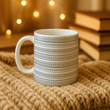 Hidden Message Coffee Mug | Sarcastic Humor Cup | Funny Gift for Friends | Unique Black Pattern Accent Mug