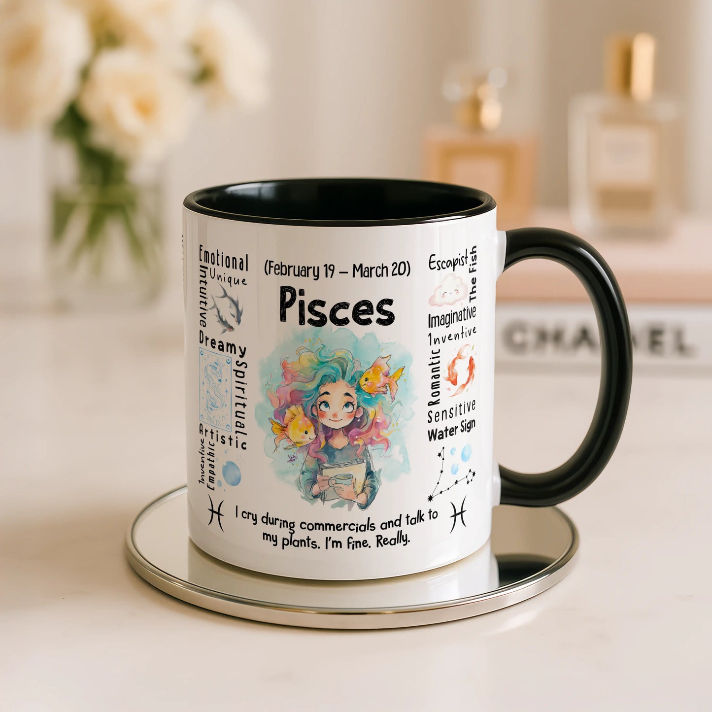 Pisces Zodiac Mug | Star Sign Gift | Astrology Coffee Cup (Feb 19 - Mar 20)