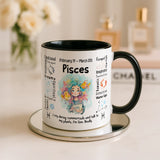 Pisces Zodiac Mug | Star Sign Gift | Astrology Coffee Cup (Feb 19 - Mar 20)
