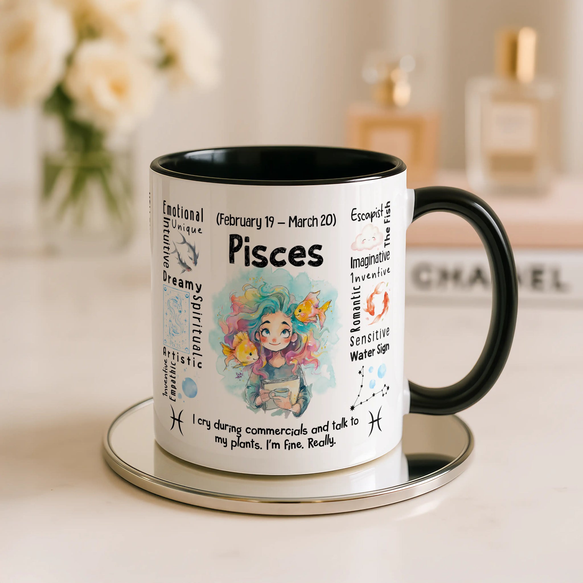 Pisces Zodiac Mug | Star Sign Gift | Astrology Coffee Cup (Feb 19 - Mar 20)