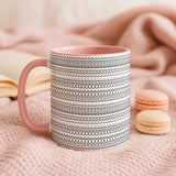 Hidden Message Coffee Mug | Sarcastic Humor Cup | Funny Gift for Friends | Unique Black Pattern Accent Mug