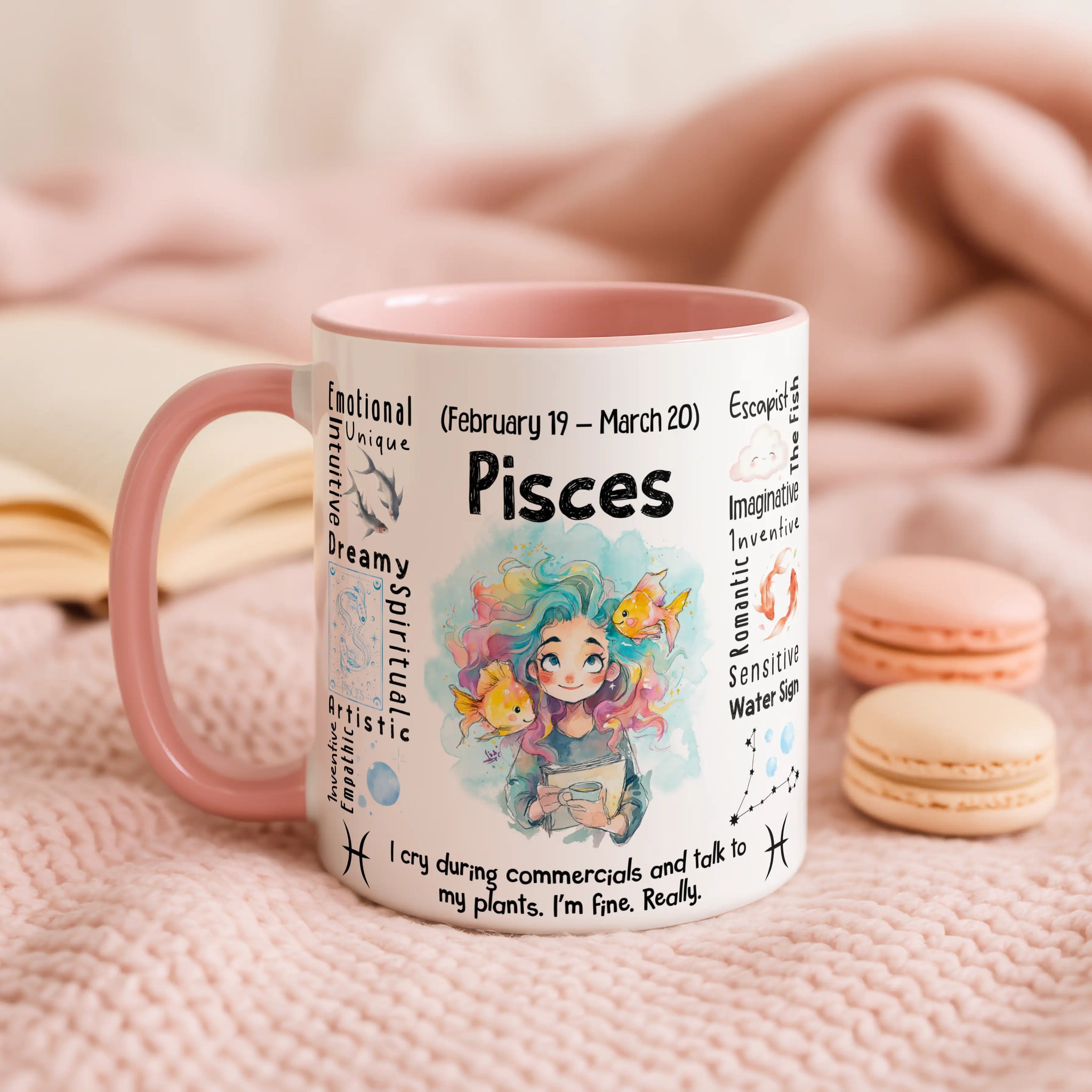 Pisces Zodiac Mug | Star Sign Gift | Astrology Coffee Cup (Feb 19 - Mar 20)