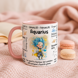 Aquarius Zodiac Mug | Star Sign Gift | Astrology Coffee Cup (Jan 20 - Feb 18)