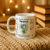 Aquarius Zodiac Mug | Star Sign Gift | Astrology Coffee Cup (Jan 20 - Feb 18)