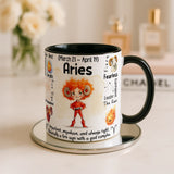 Aries Zodiac Mug | Star Sign Gift | Astrology Coffee Cup (Mar 21 - Apr 19)