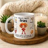 Aries Zodiac Mug | Star Sign Gift | Astrology Coffee Cup (Mar 21 - Apr 19)