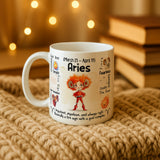 Aries Zodiac Mug | Star Sign Gift | Astrology Coffee Cup (Mar 21 - Apr 19)