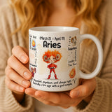 Aries Zodiac Mug | Star Sign Gift | Astrology Coffee Cup (Mar 21 - Apr 19)