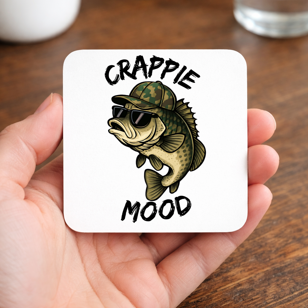 Funny Crappie Mood Mug – Fishing Gift for Him, Dad or Grandad, Fisherman Coffee Cup