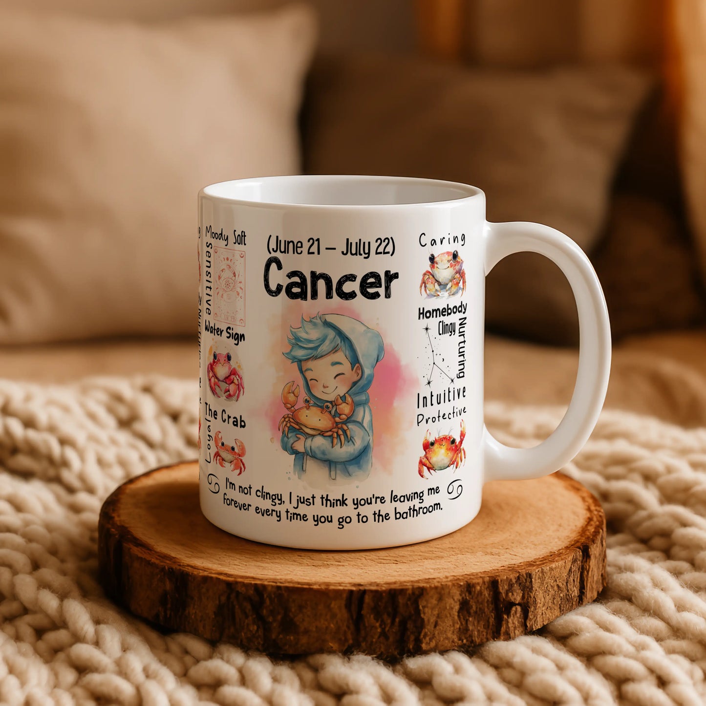 Cancer Zodiac Mug | Star Sign Gift | Astrology Coffee Cup (Jun 21 - Jul 22)
