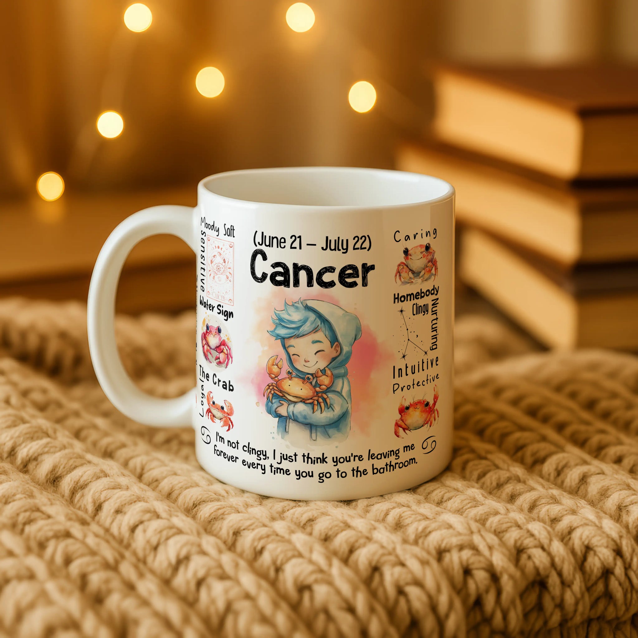 Cancer Zodiac Mug | Star Sign Gift | Astrology Coffee Cup (Jun 21 - Jul 22)