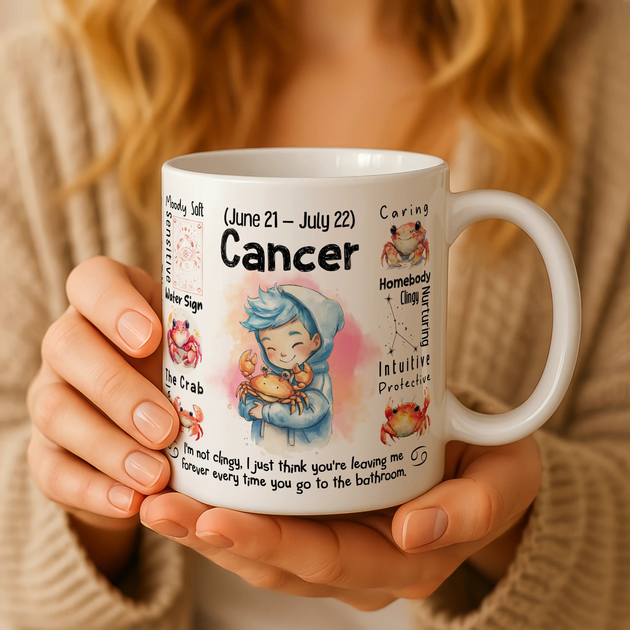 Cancer Zodiac Mug | Star Sign Gift | Astrology Coffee Cup (Jun 21 - Jul 22)