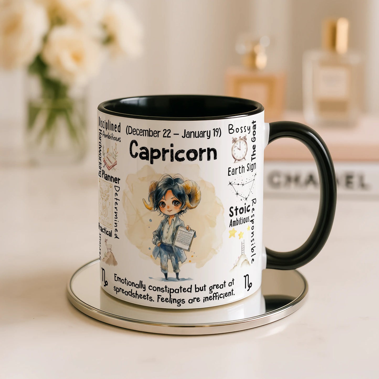 Capricorn Zodiac Mug | Star Sign Gift | Astrology Coffee Cup (Dec 22 - Jan 19)