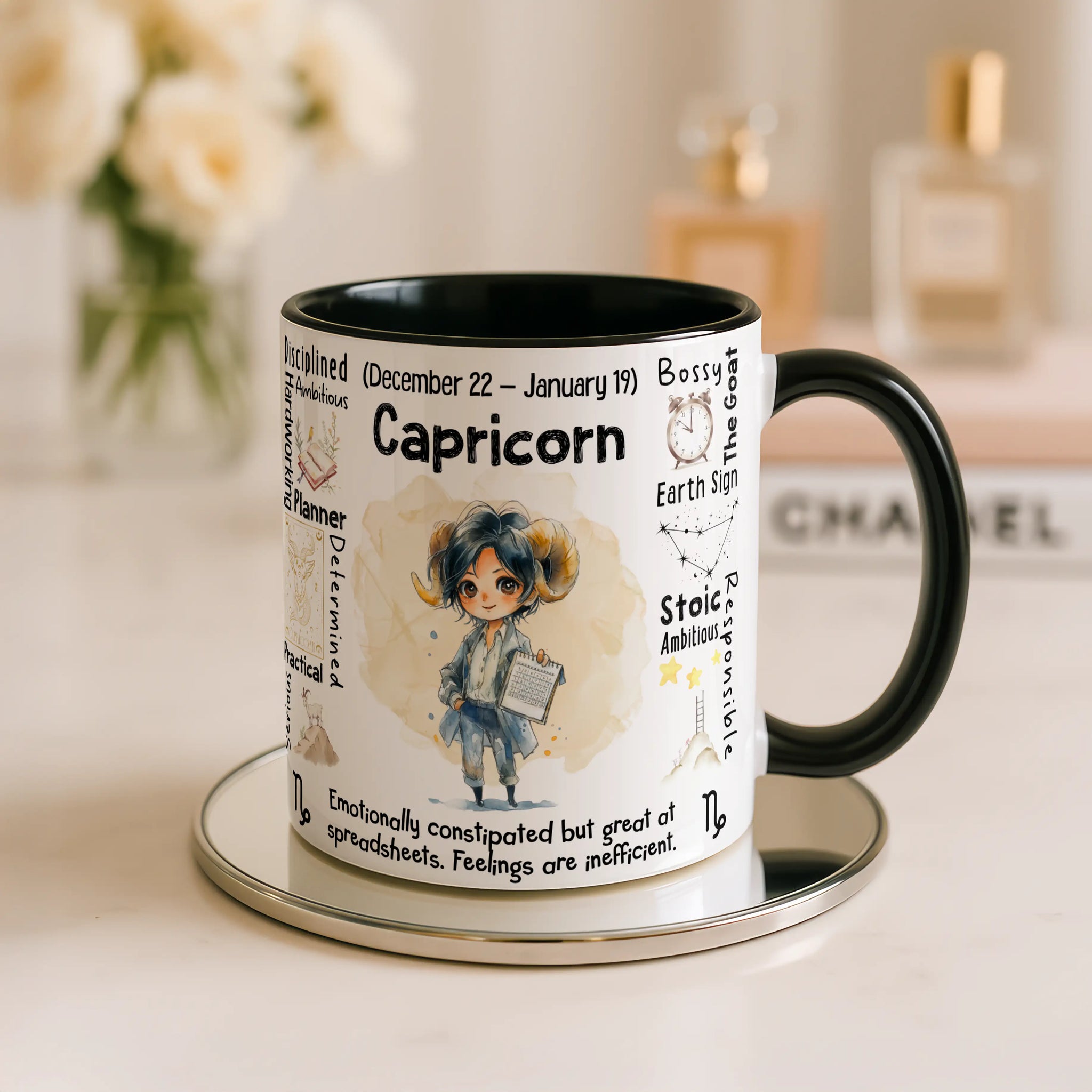 Capricorn Zodiac Mug | Star Sign Gift | Astrology Coffee Cup (Dec 22 - Jan 19)