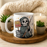 Gone Fishing Mug • Funny Fishing Gift • Grim Reaper Mug • Gift for Him Dad • Fisherman Gift • Funny Birthday Gift • Tea Coffee Mug