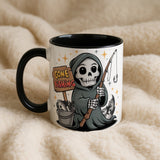 Gone Fishing Mug • Funny Fishing Gift • Grim Reaper Mug • Gift for Him Dad • Fisherman Gift • Funny Birthday Gift • Tea Coffee Mug