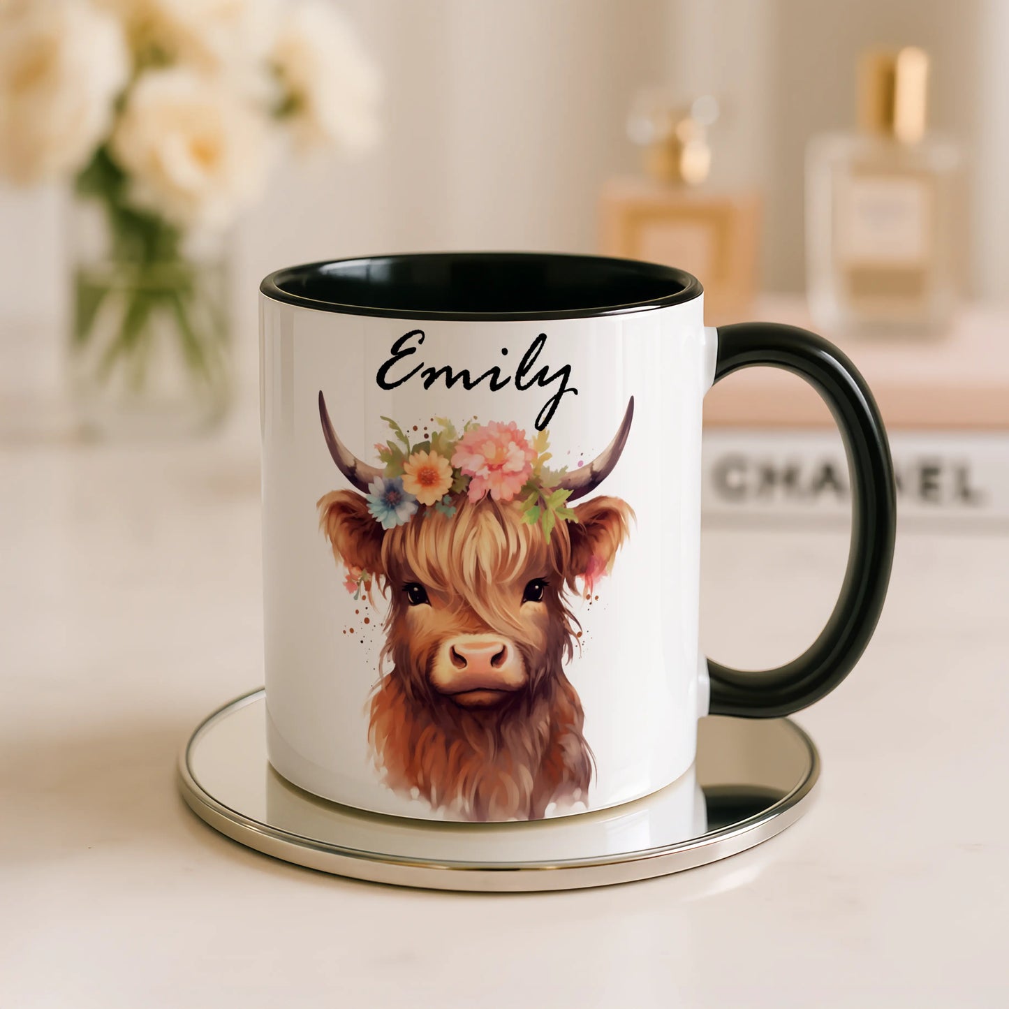 CUSTOM Cute Highland Cow Mug • Highland Cow Gifts • Personalised Name Mug • Gift for Her Sister Daughter • Birthday Gift • Tea Coffee Mug