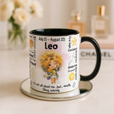 Leo Zodiac Mug | Star Sign Gift | Astrology Coffee Cup (Jul 23 - Aug 22)