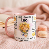 Leo Zodiac Mug | Star Sign Gift | Astrology Coffee Cup (Jul 23 - Aug 22)