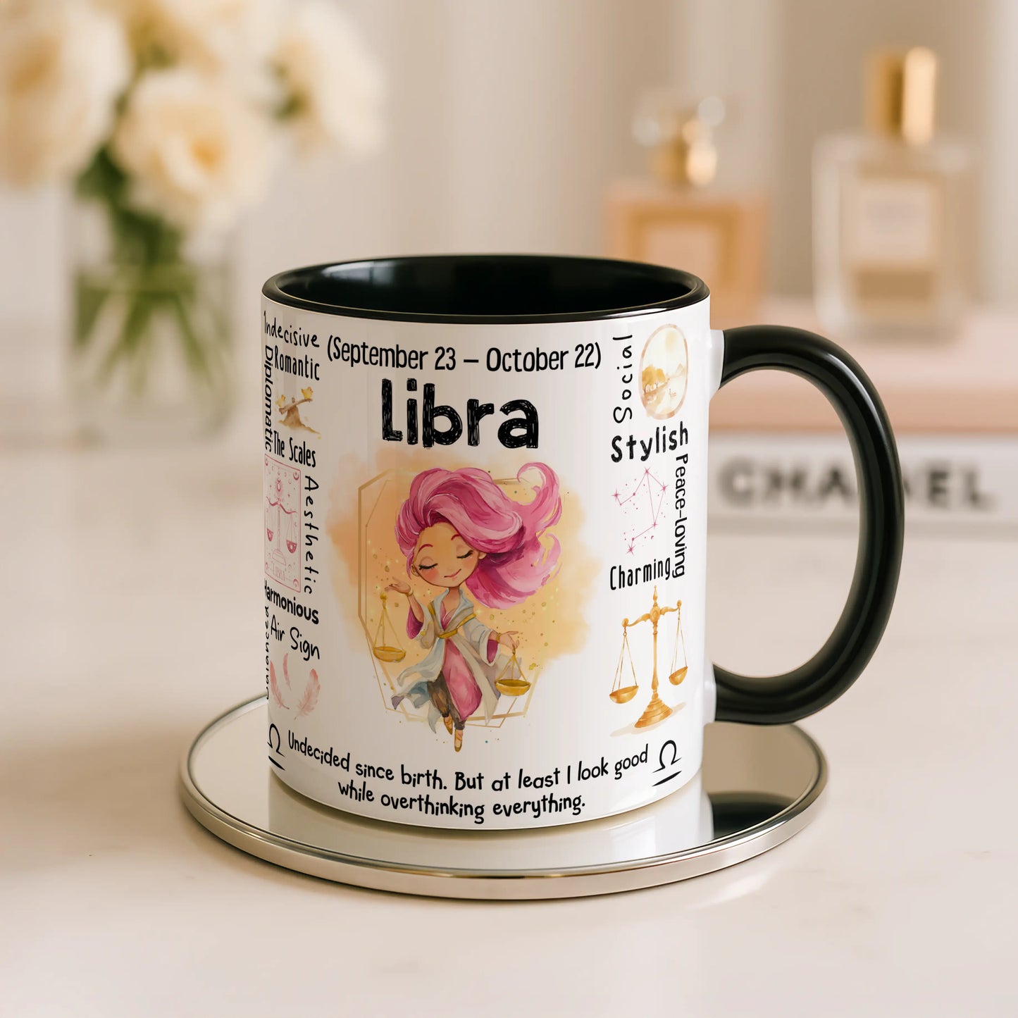Libra Zodiac Mug | Star Sign Gift | Astrology Coffee Cup (Sep 23 - Oct 22)