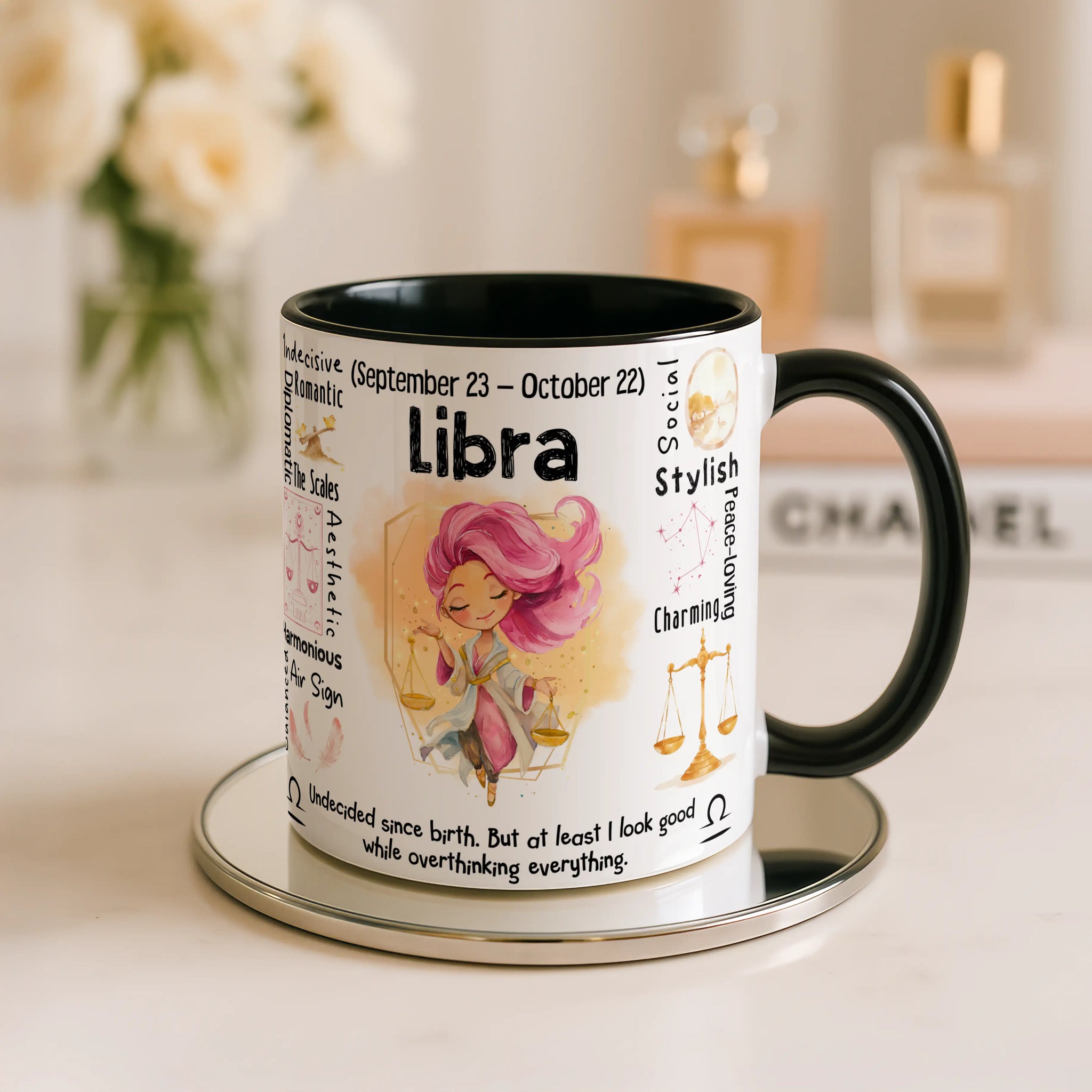 Libra Zodiac Mug | Star Sign Gift | Astrology Coffee Cup (Sep 23 - Oct 22)