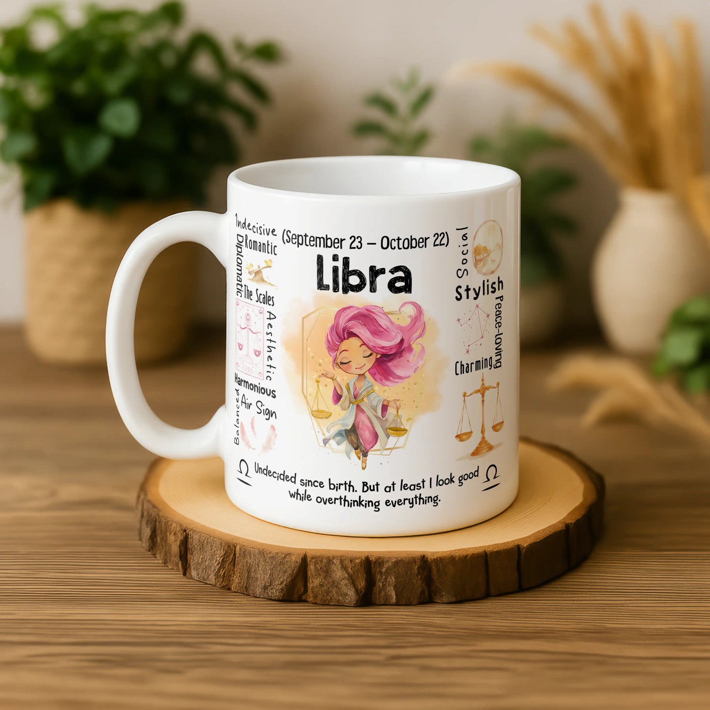 Libra Zodiac Mug | Star Sign Gift | Astrology Coffee Cup (Sep 23 - Oct 22)