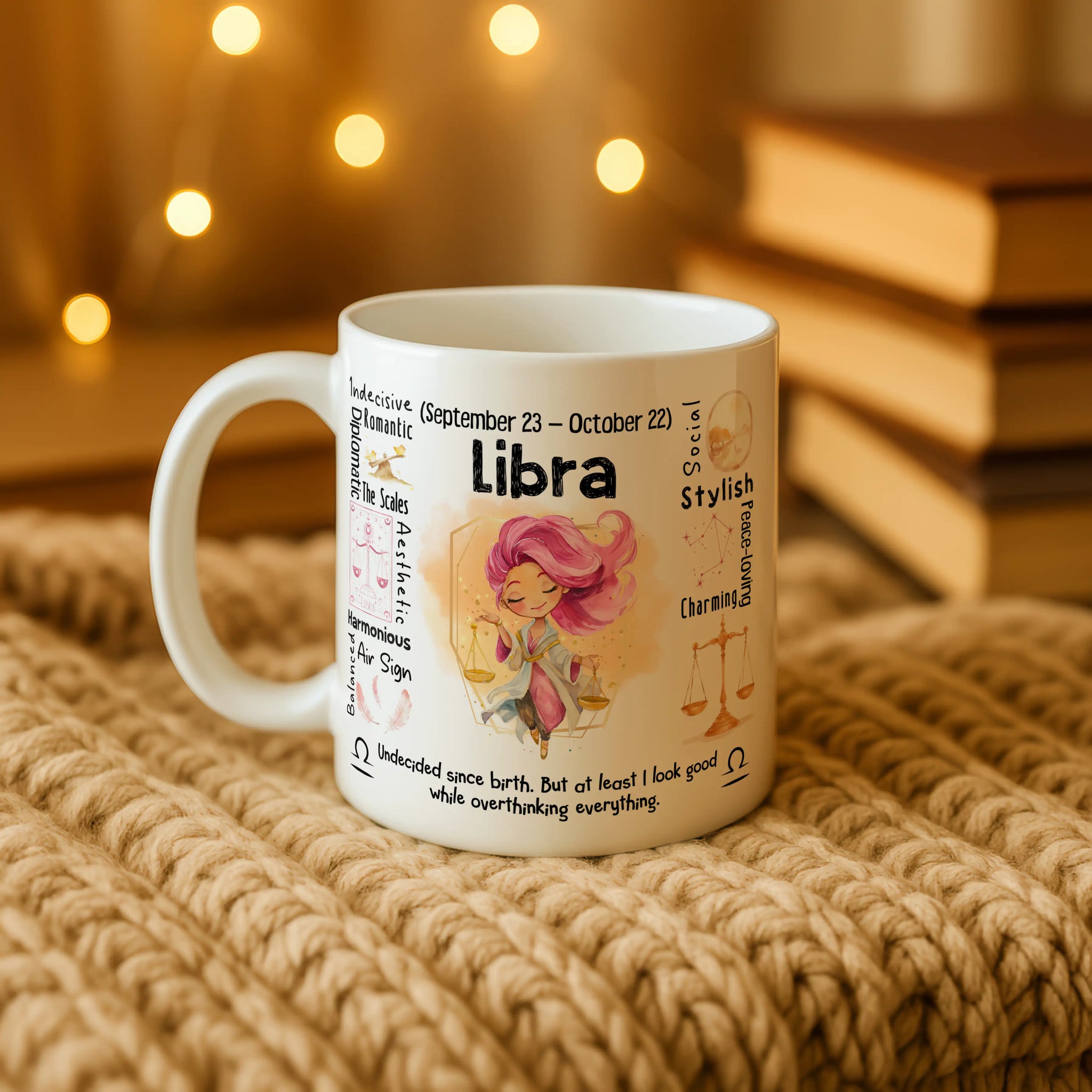 Libra Zodiac Mug | Star Sign Gift | Astrology Coffee Cup (Sep 23 - Oct 22)