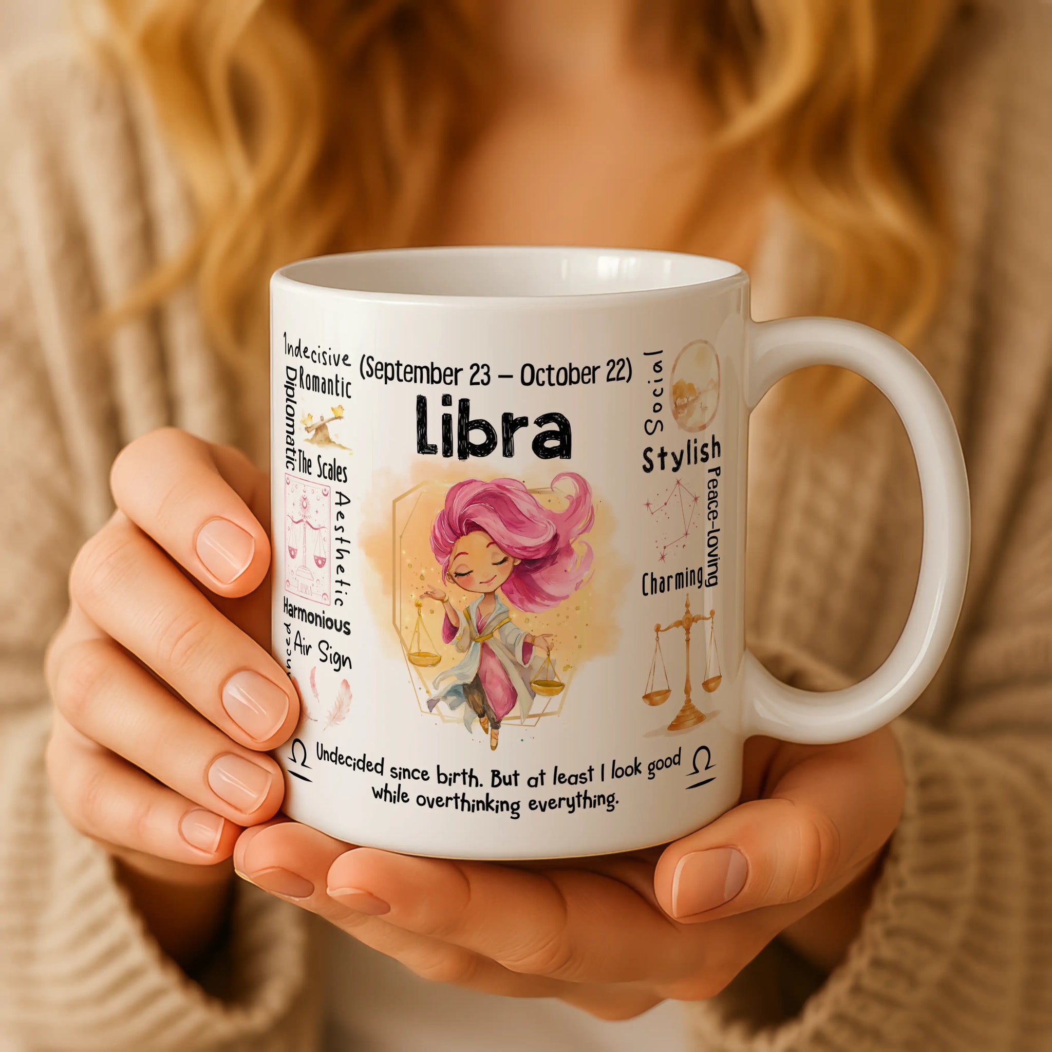 Libra Zodiac Mug | Star Sign Gift | Astrology Coffee Cup (Sep 23 - Oct 22)