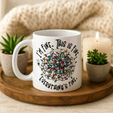 I'm Fine. This is Fine. Sarcastic Tangled Lights Mug