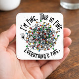 I'm Fine. This is Fine. Sarcastic Tangled Lights Mug