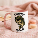 Funny Crappie Mood Mug – Fishing Gift for Him, Dad or Grandad, Fisherman Coffee Cup