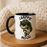 Funny Crappie Mood Mug – Fishing Gift for Him, Dad or Grandad, Fisherman Coffee Cup