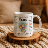 Pisces Zodiac Mug | Star Sign Gift | Astrology Coffee Cup (Feb 19 - Mar 20)