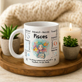Pisces Zodiac Mug | Star Sign Gift | Astrology Coffee Cup (Feb 19 - Mar 20)