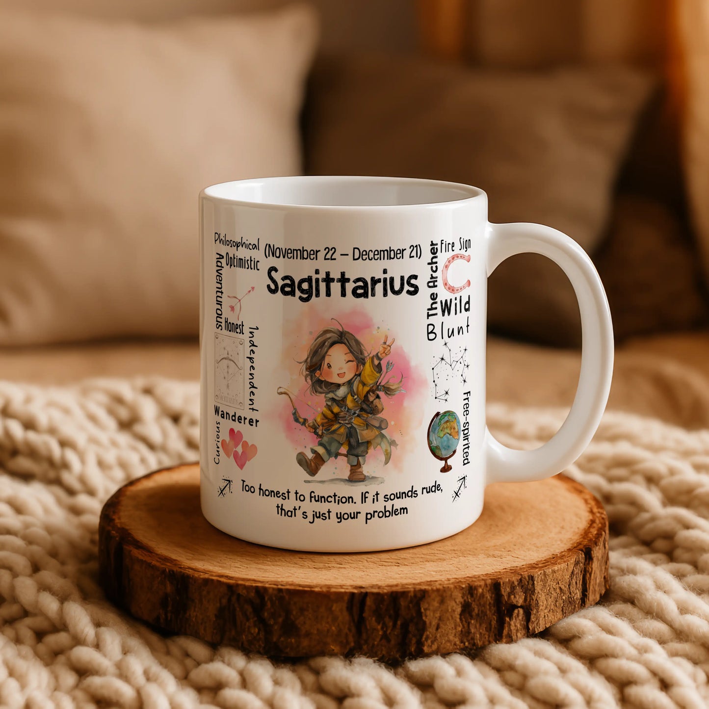 Sagittarius Zodiac Mug | Star Sign Gift | Astrology Coffee Cup (Nov 22 - Dec 21)