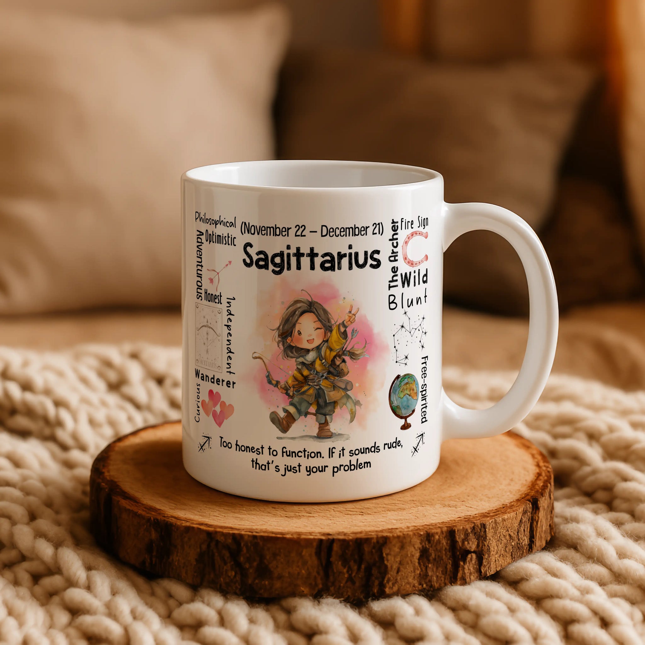 Sagittarius Zodiac Mug | Star Sign Gift | Astrology Coffee Cup (Nov 22 - Dec 21)