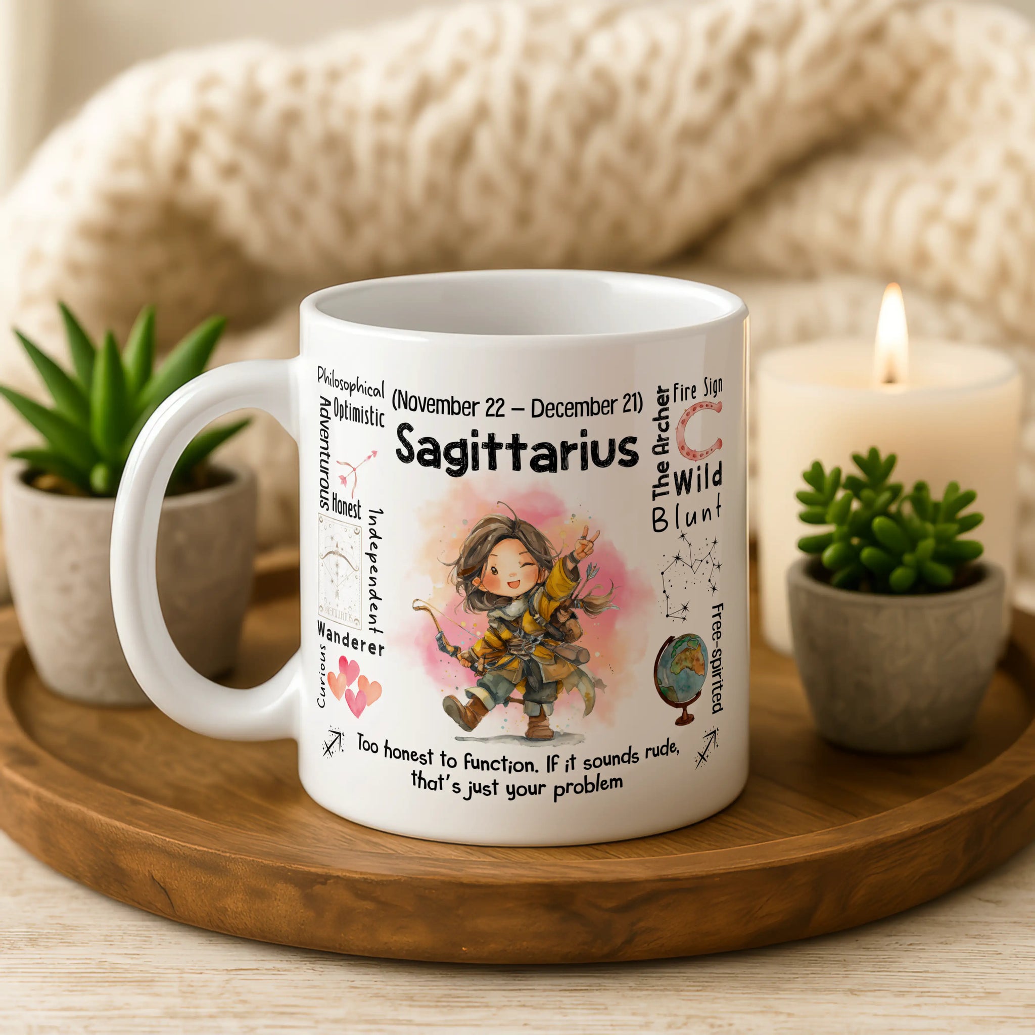 Sagittarius Zodiac Mug | Star Sign Gift | Astrology Coffee Cup (Nov 22 - Dec 21)