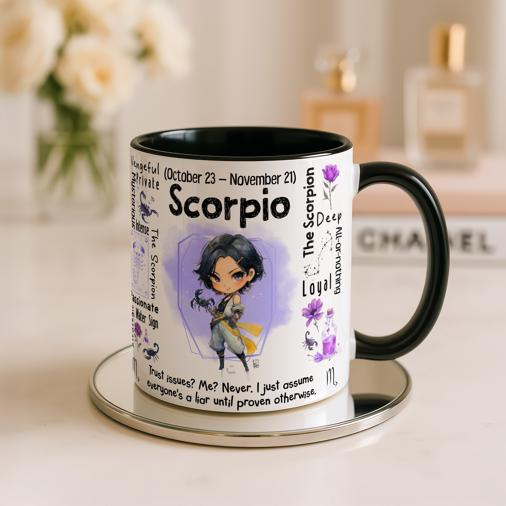 Scorpio Zodiac Mug | Star Sign Gift | Astrology Coffee Cup (Oct 23 - Nov 21)