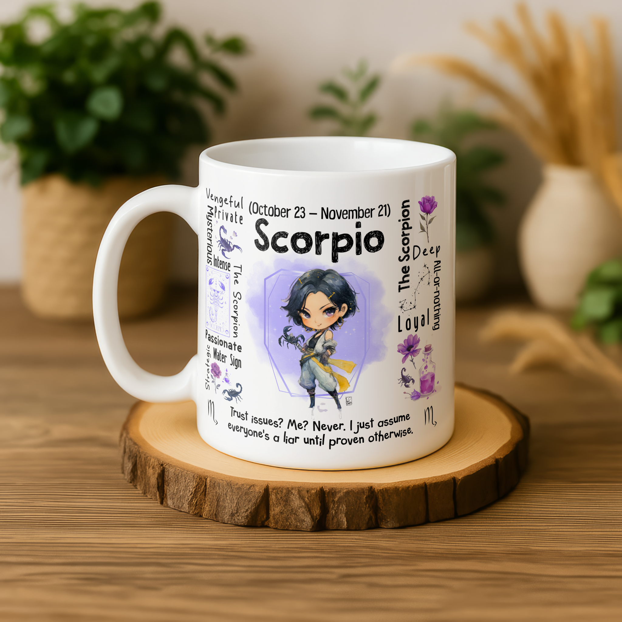 Scorpio Zodiac Mug | Star Sign Gift | Astrology Coffee Cup (Oct 23 - Nov 21)