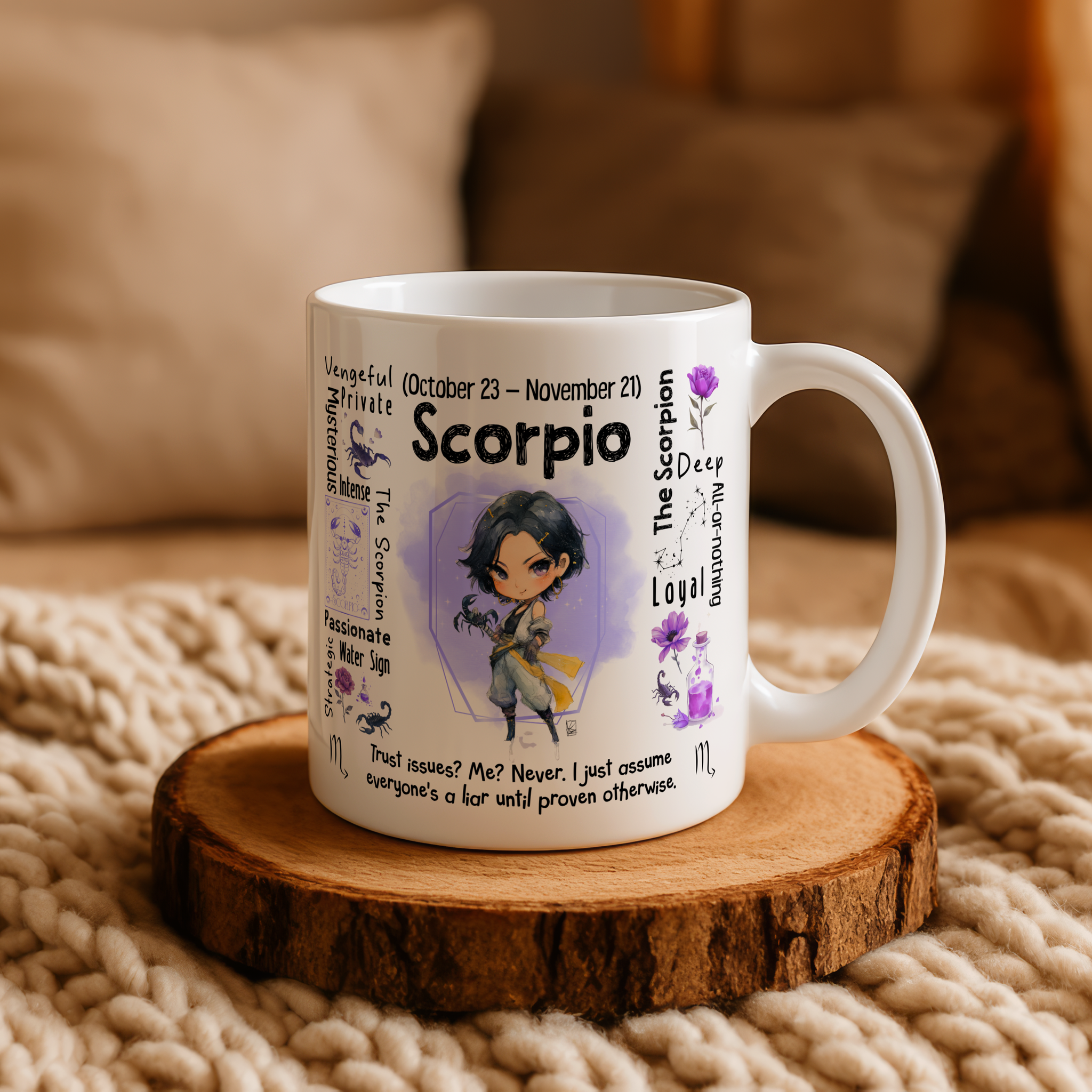 Scorpio Zodiac Mug | Star Sign Gift | Astrology Coffee Cup (Oct 23 - Nov 21)