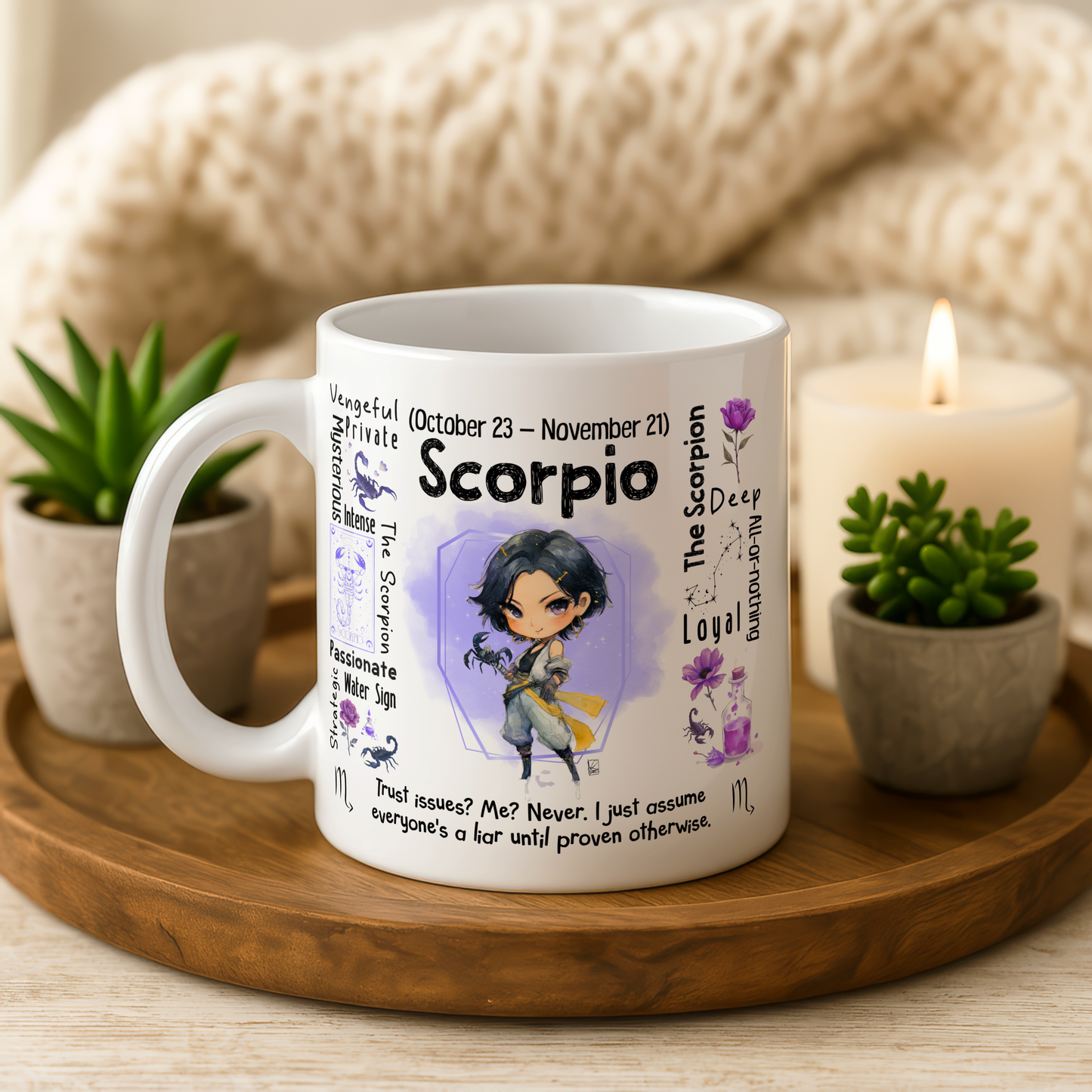 Scorpio Zodiac Mug | Star Sign Gift | Astrology Coffee Cup (Oct 23 - Nov 21)