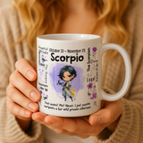 Scorpio Zodiac Mug | Star Sign Gift | Astrology Coffee Cup (Oct 23 - Nov 21)