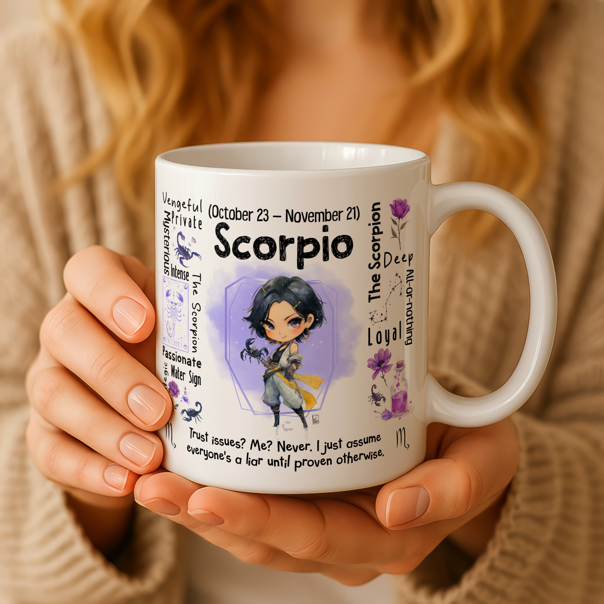 Scorpio Zodiac Mug | Star Sign Gift | Astrology Coffee Cup (Oct 23 - Nov 21)